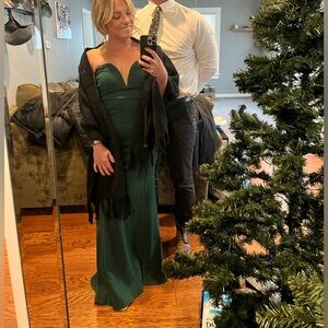 Windsor Dark Green Strapless Dress